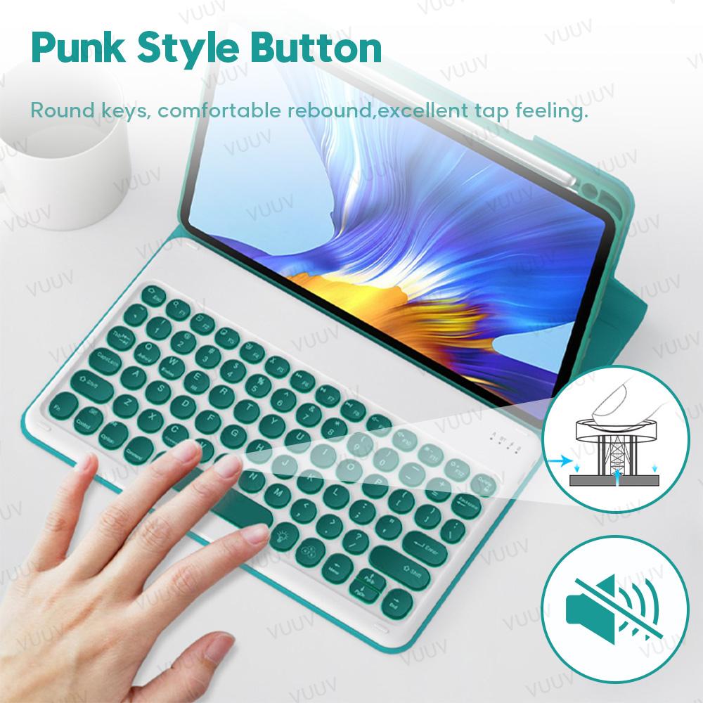Vòng Bàn Phím Dành Cho Điện Thoại Máy Tính Bảng Tây Ban Nha Nga Bồ Đào Nha Android IOS Bluetooth Không Dây-Tương Thích Máy Tính Bảng Bàn Phím Cho iPad