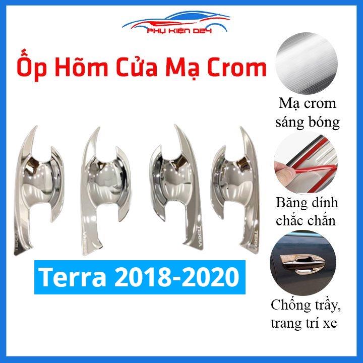 Ốp hõm mạ crom Terra 2018-2019-2020 sáng bóng chống trầy bảo vệ cửa xe ô tô