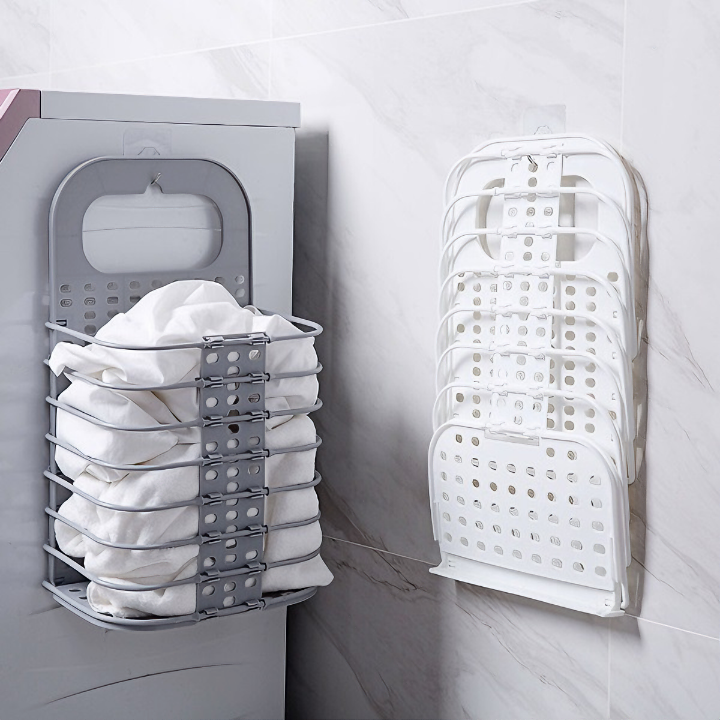 Giỏ đựng quần áo KG99 gấp gọn treo tường thiết kế thông minh dễ sử dụng 42cm (Tặng kèm 1 món quà tri ân) - Hàng chính hãng