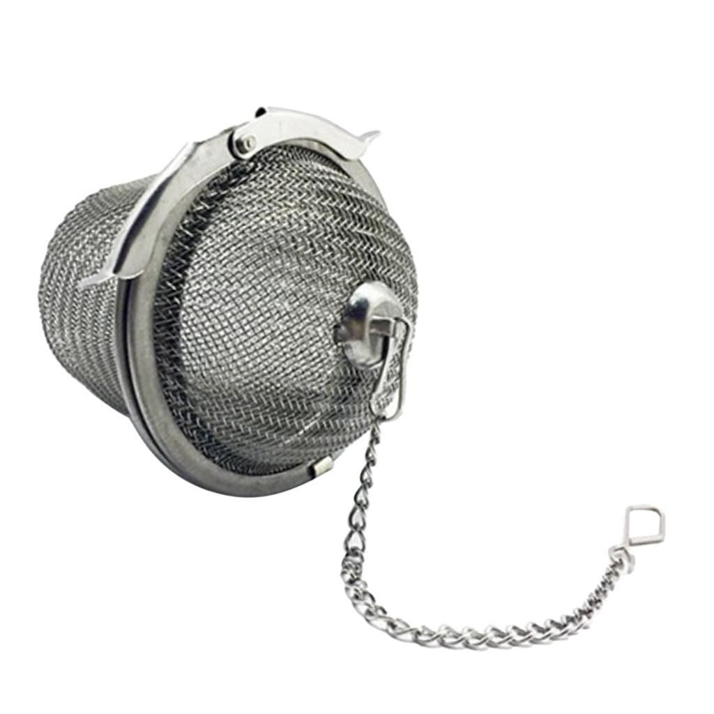 Stainless Steel Tea Infuser Filter Strainer Barrel Shape - Silver