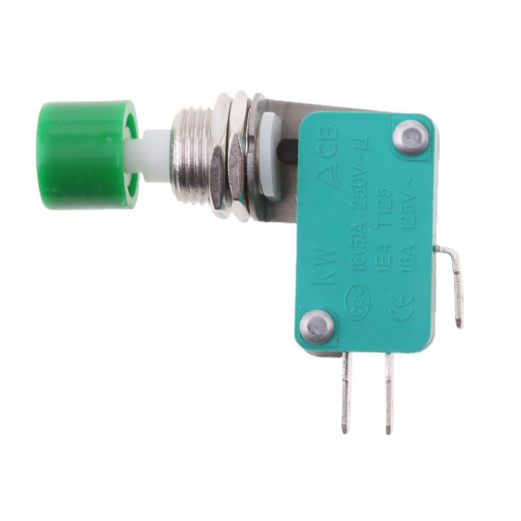 2xMicro Switch DS438-448 Tactile Push Button Switch 15A 125/250VAC Green