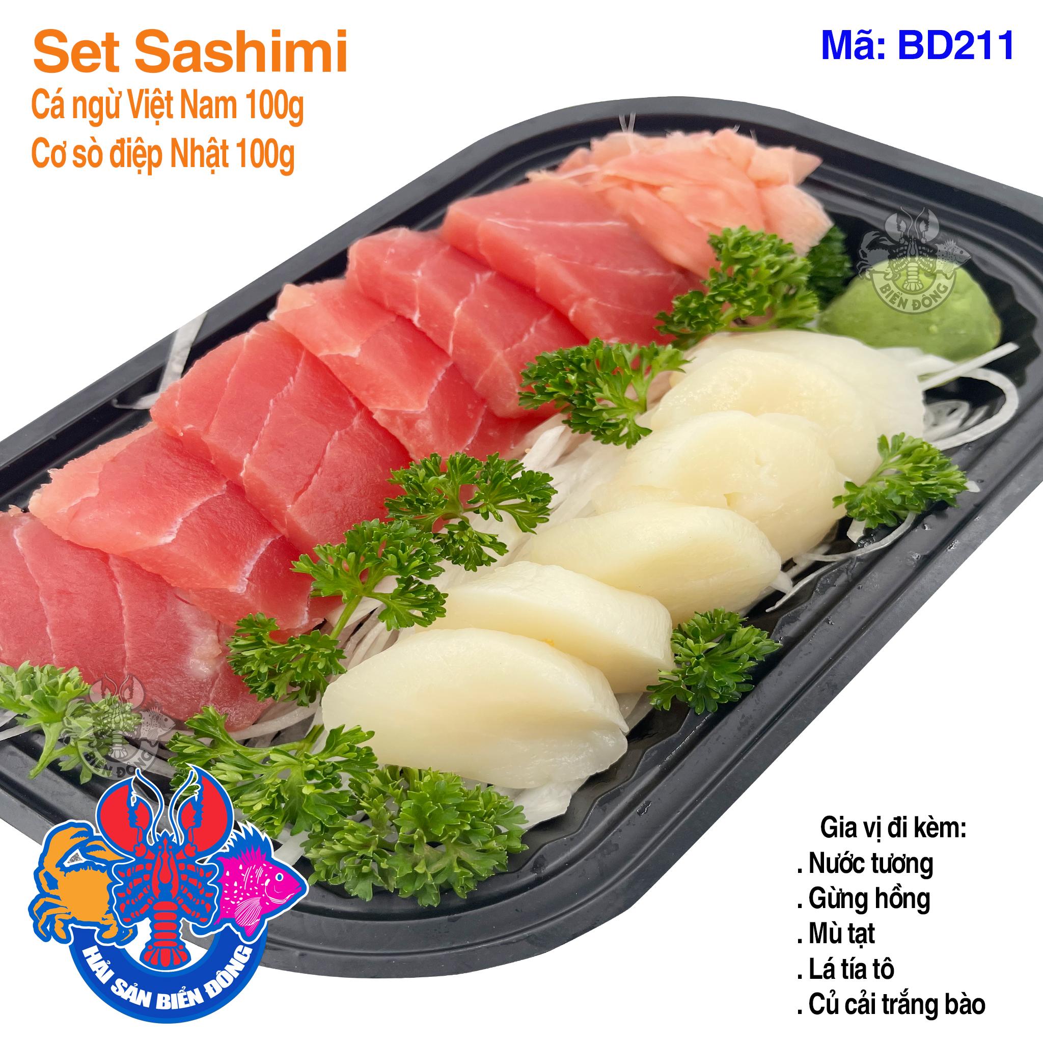 Mã 211_Set Sashimi Cá Ngừ, Sò Điệp Nhật 200g