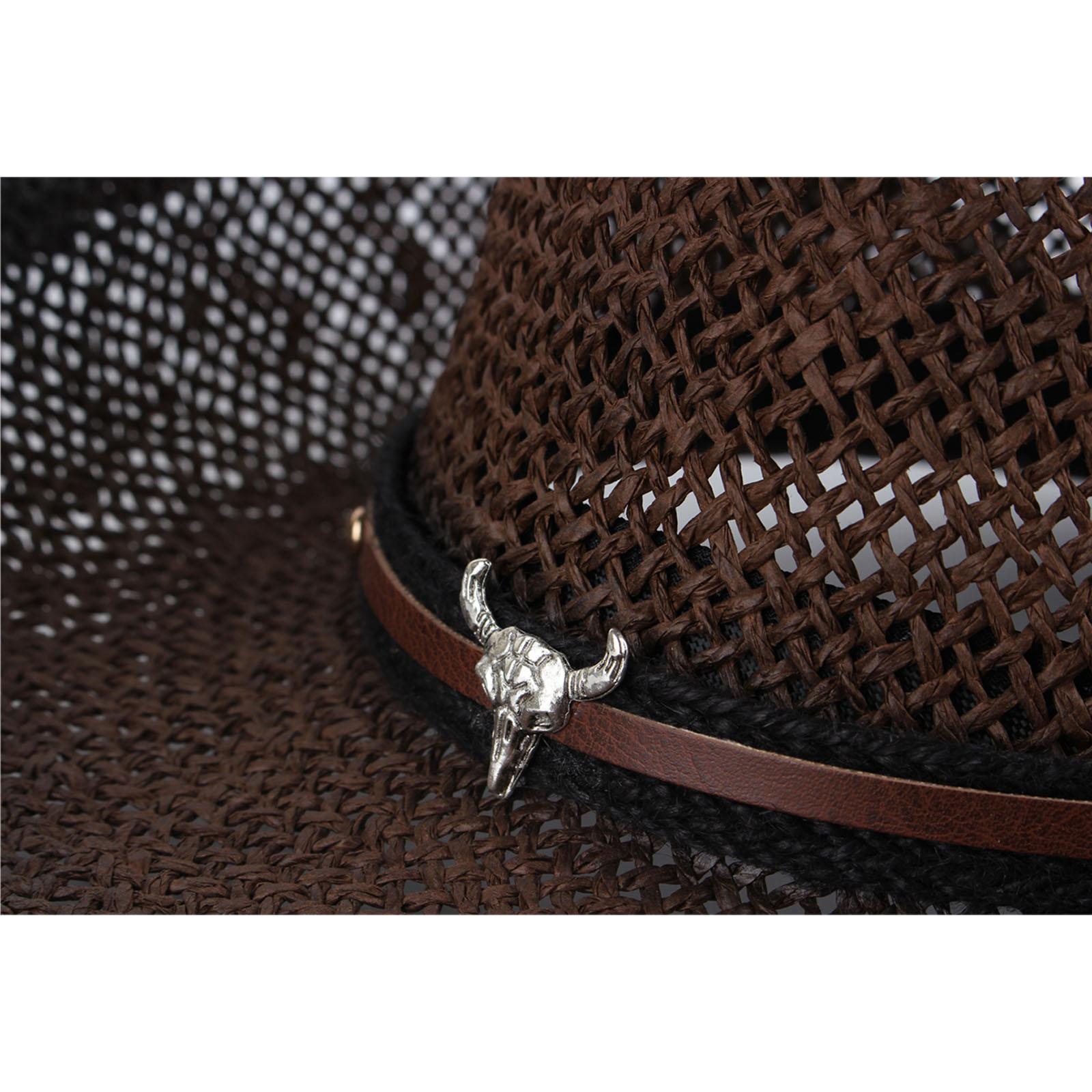 Straw Cowboy Hat, Unisex Couple hat Roll up Brim Cowboy Hat Cowboy Hats for beach Sun Protection travel Summer
