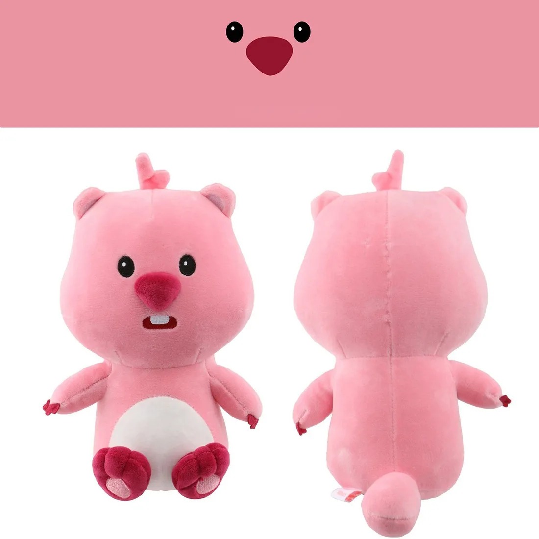 Thú nhồi bông Loopy cosplay mũ heo mặc áo len có thể cởi được - Size 20cm - Quà tặng Loopy đội mũ heo set gồm 1 gấu + mũ + áo len - Gối ôm cho bé
