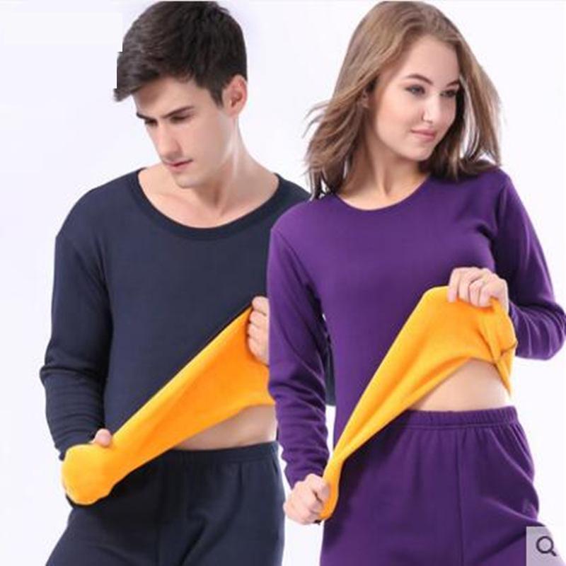 Plus Kích Thước 3XL Nữ Áo Quần Lót Sinh Nhiệt Thu Đông Mới Dài Johns Giữ Quần Áo Ấm Người Yêu Bộ Đồ Ngủ Làm Dày Thân Mật Bộ