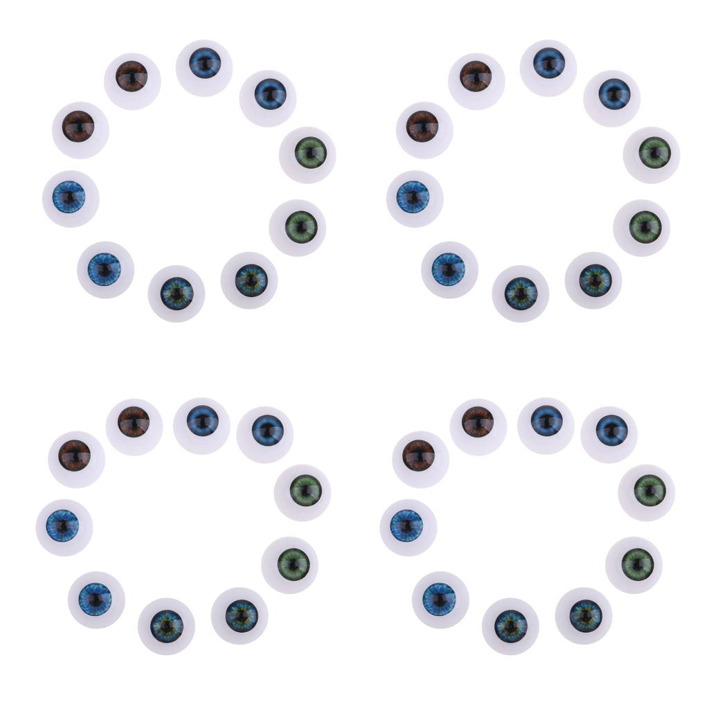 5 Pair Vivid Acrylic Eyeballs Eyes For Baby Doll BJD DIY Supplies 24mm