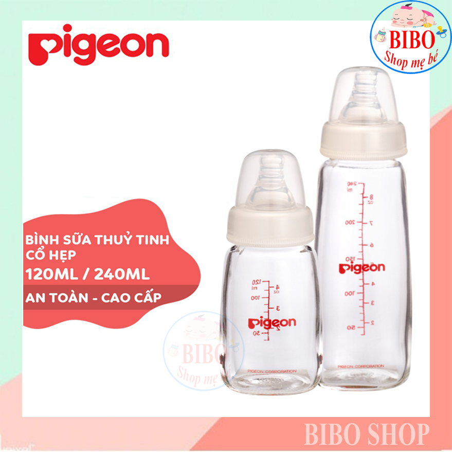 BÌNH SỮA THỦY TINH MẪU MỚI PIGEON