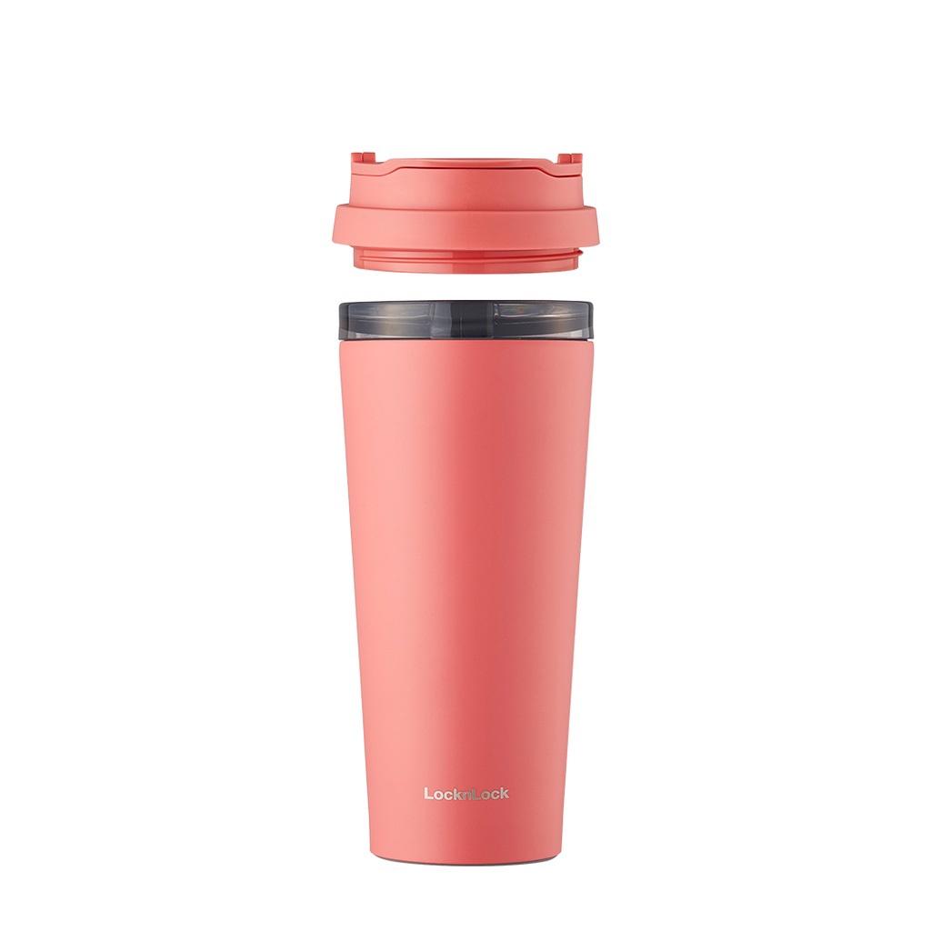 Ly giữ nhiệt Lock&Lock 540ml LHC4279 - Hàng chính hãng có 2 nắp tiện lợi, đế silicone - Hapos