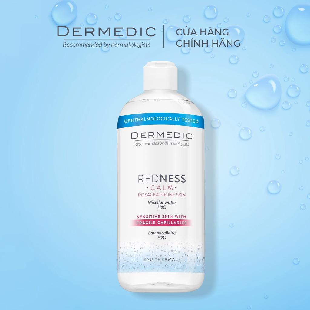 Nước tẩy trang Dermedic cho da nhạy cảm, mẩn đỏ REDNESS micellar water H2O 500 ml