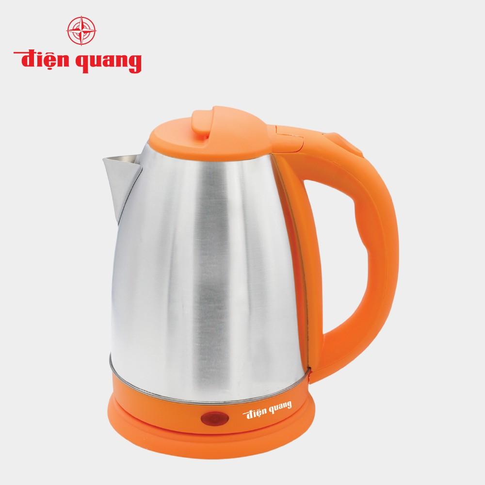 Ấm đun nước siêu tốc Điện Quang ĐQ EKT07 1518 O (1500W, 1.8L, INOX 201, nhựa PP, màu cam)