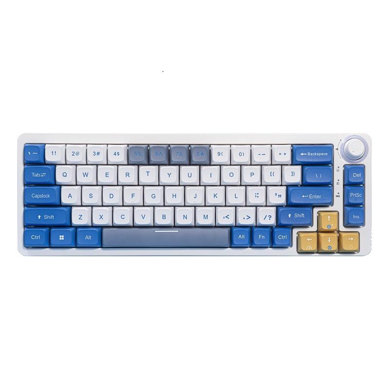 Bàn phím cơ trò chơi 680 phong cách mới nhất máy tính có thể tráo đổi nóng RGB tùy chỉnh trục ba chế độ 2.4G thương mại điện tử bluetooth không dây