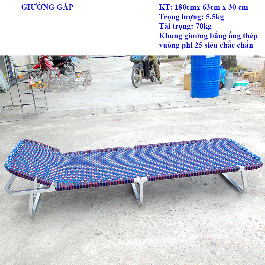GIƯỜNG GẤP VĂN PHÒNG KHUNG NHÔM