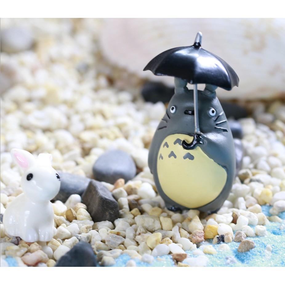KHO-HN * Mô hình Totoro cầm ô cho các bạn làm móc khóa, đồ DIY, trang trí tiểu cảnh