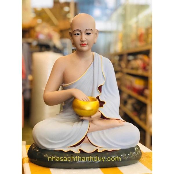 Tượng Thánh Tăng Sivali Áo Xám NPH Thanh Duy, Composite 40cm