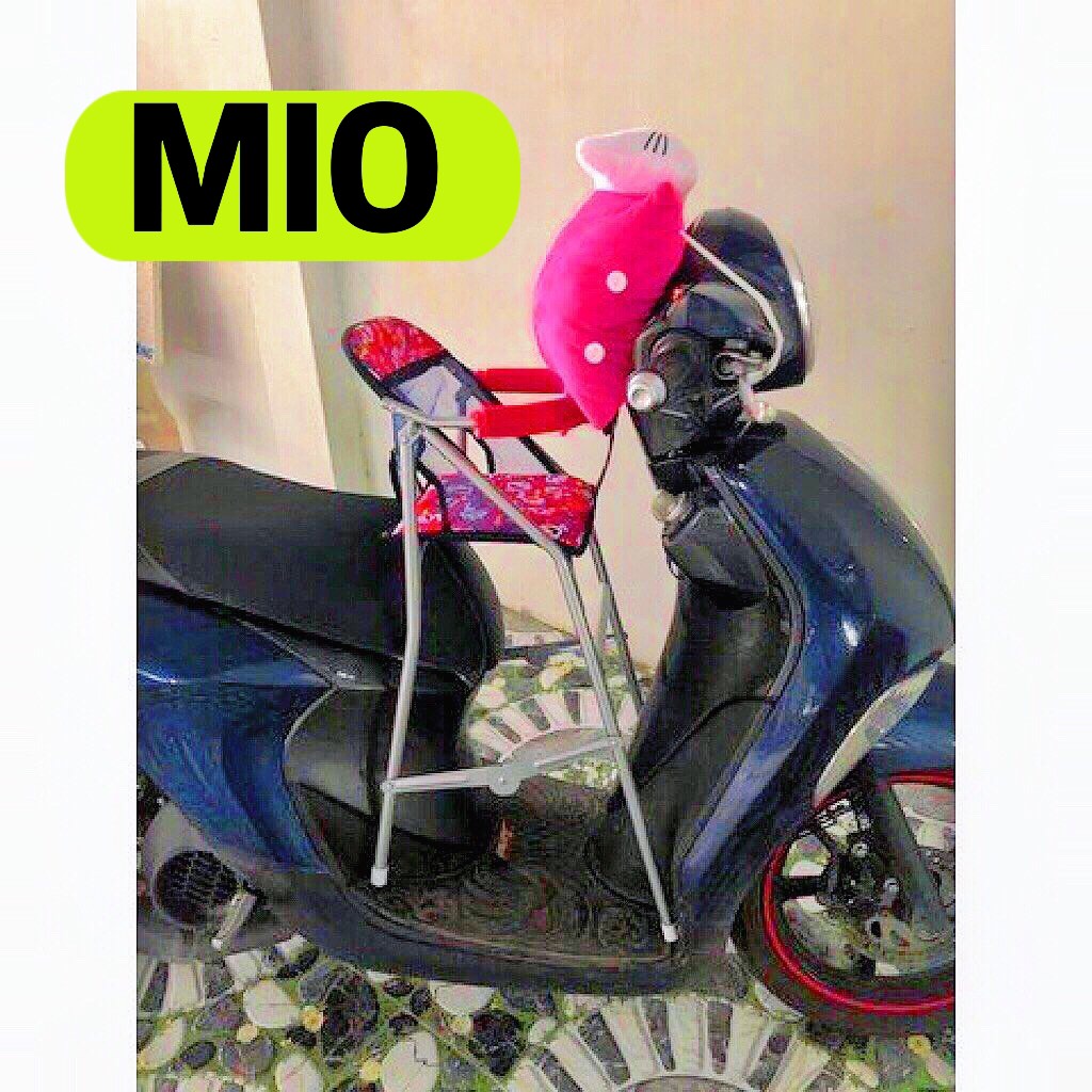 Ghế ngồi xe Mio Cho Bé , GHẾ GA XẾP SẮT SƠN TĨNH ĐIỆN