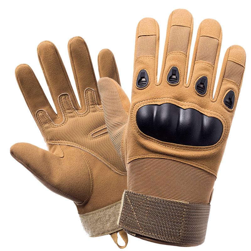 Full Ngón Găng Tay Nam Ngoài Trời Găng Tay Chiến Thuật Quân Sự Bắn Súng Thể Thao Săn Bắn Airsoft Xe Máy Găng Tay Xe Đạp Color: Khaki 1 Size: XL