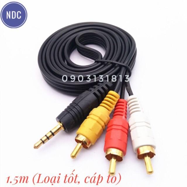 Cáp AV 3.5 ra 2 đầu, 3 đầu bông sen