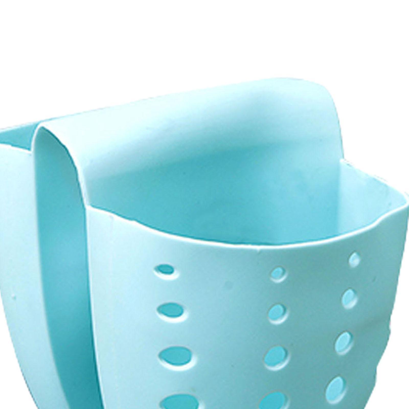 Kitchen Sink Sponge Holder Soap Caddy Organizer Blue