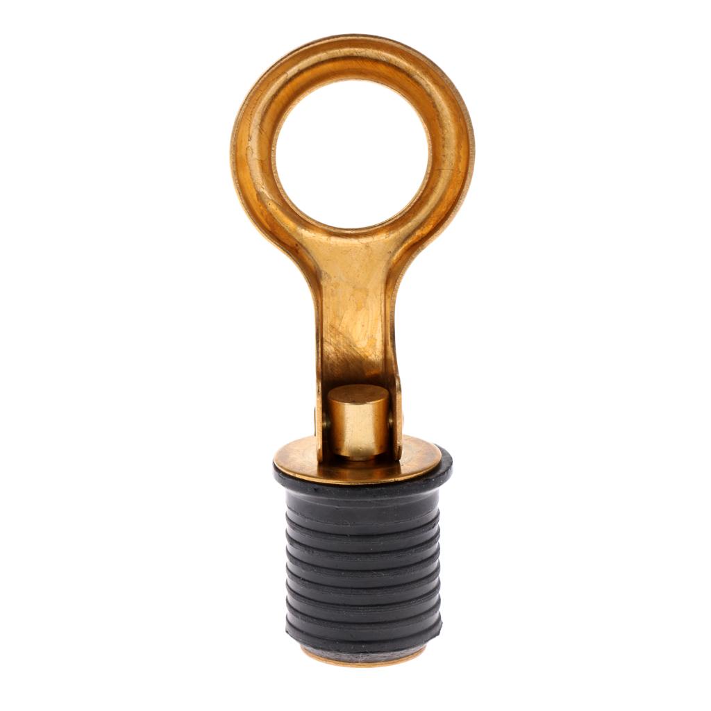 2Pcs Boat Baitwell Snap Tite Bailer Brass Drain Plug For 1" Hose Boat Marine