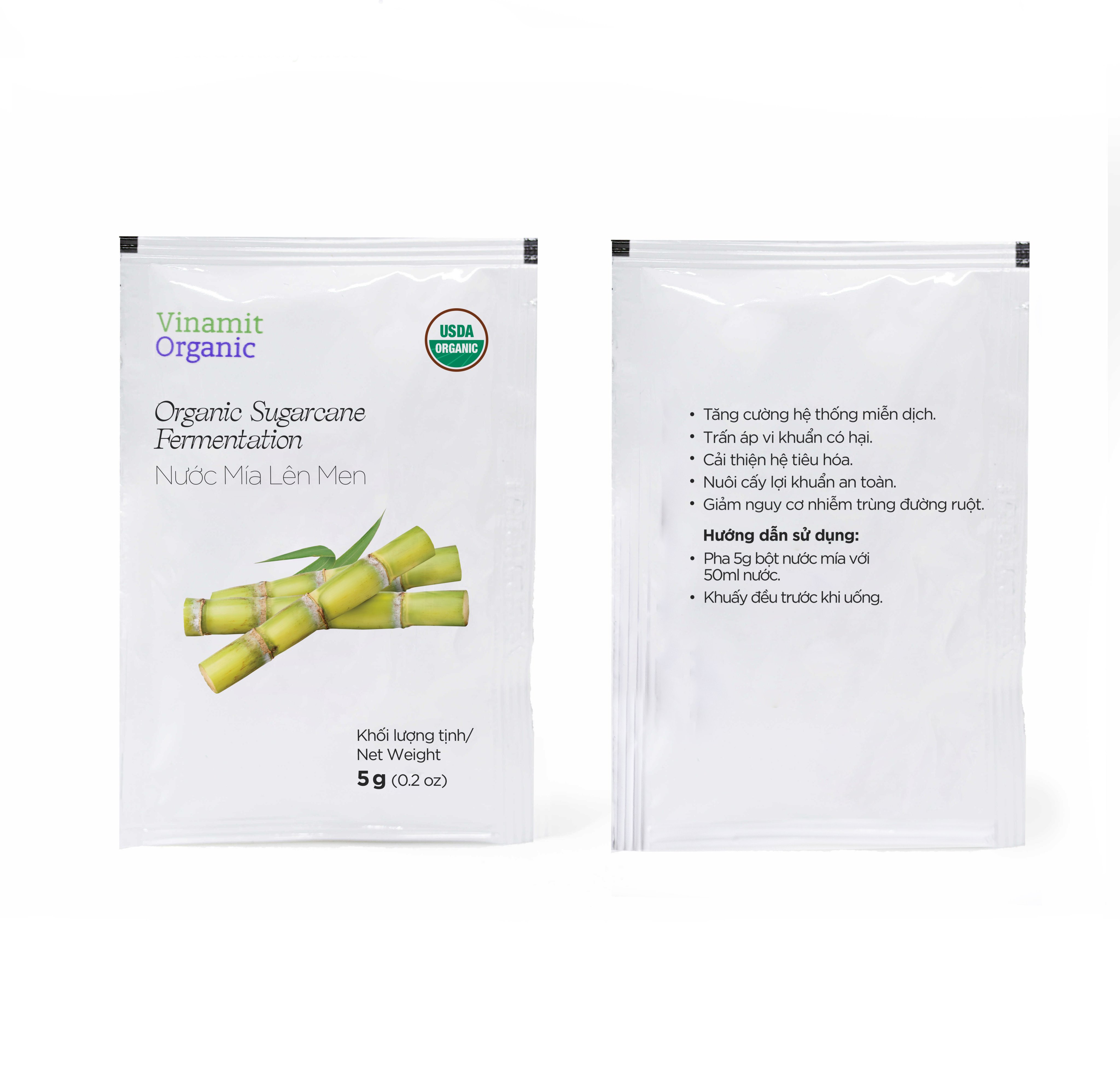 NƯỚC MÍA LÊN MEN VINAMIT ORGANIC HỘP GIẤY 50G