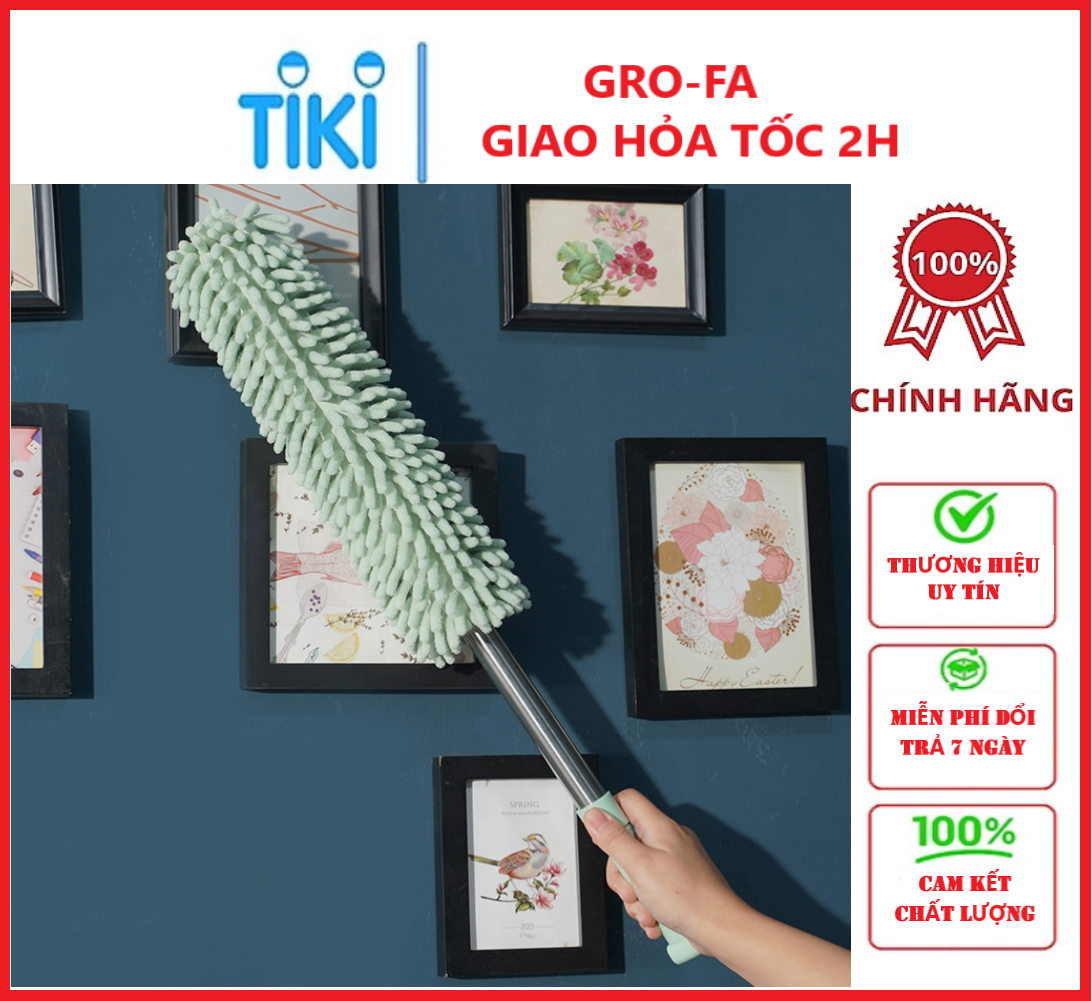 Chổi Lau Bụi San Hô Có Thể Kéo Dài Mẫu Lớn - Hàng Chính Hãng