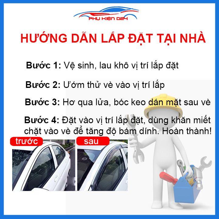 Vè mưa Vios 2008-2009-2010-2011-2012-2013 vè chỉ mạ che mưa bảo vệ xe