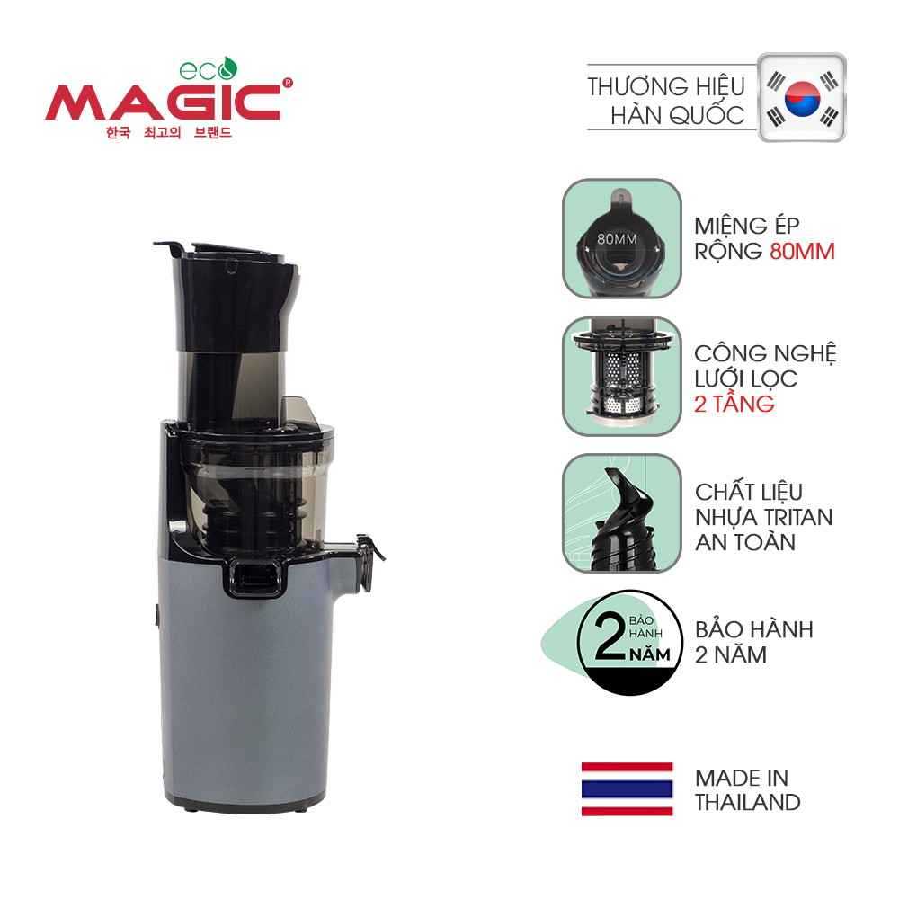 Máy ép tốc độ chậm miệng rộng thế hệ mới Magic Eco AC-139 - Hàng chính hãng