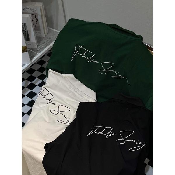 Áo Polo Unisex Form Rộng Thêu Logo TeeHolic Màu Xanh Lá