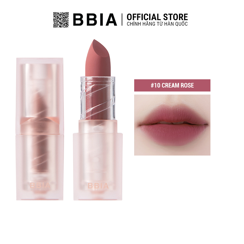 Son Thỏi Lì Bbia Last Powder Lipstick Version 2 6 Màu 3.5G - 10 Cream Rose
