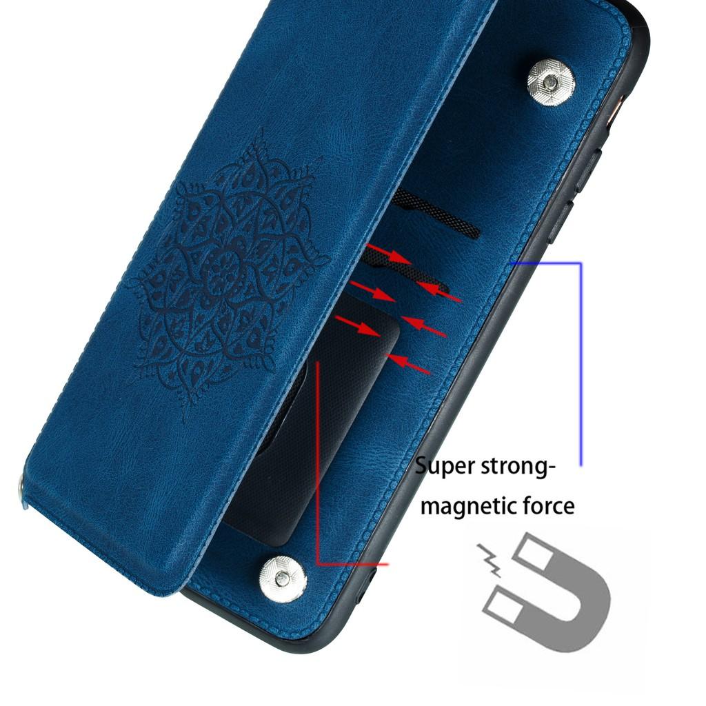 Ốp lưng điện thoại dạng ví da có ngăn đựng thẻ cho Samsung Galaxy Note10 Lite A71 A51 A41 A31 A21S A21