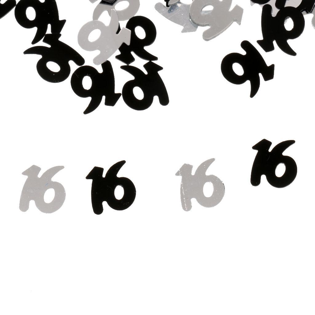 4xBirthday Celebration Confetti Party Decor Scatter Sprinkles Number16