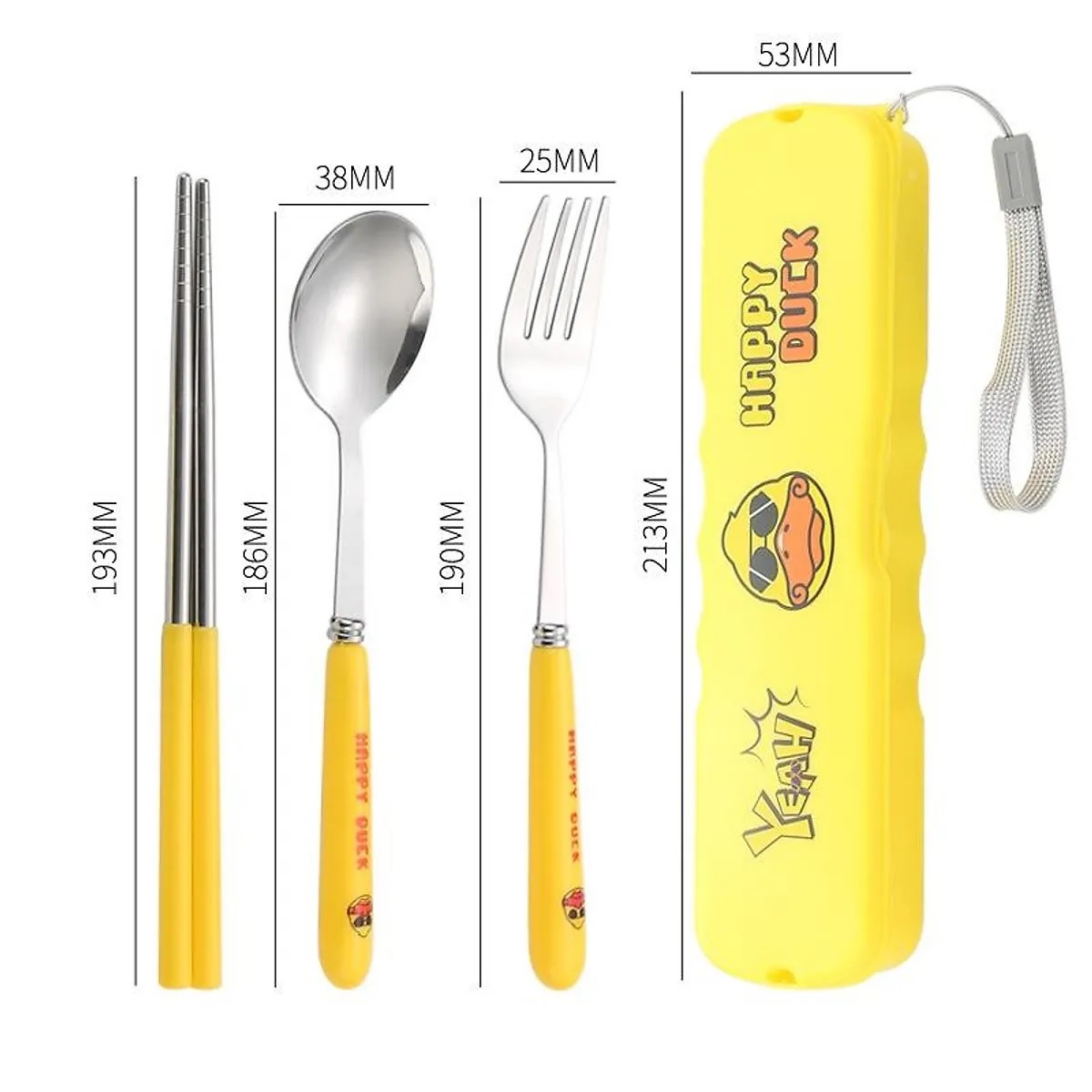 Sét đũa dĩa inox cao cấp vịt decor