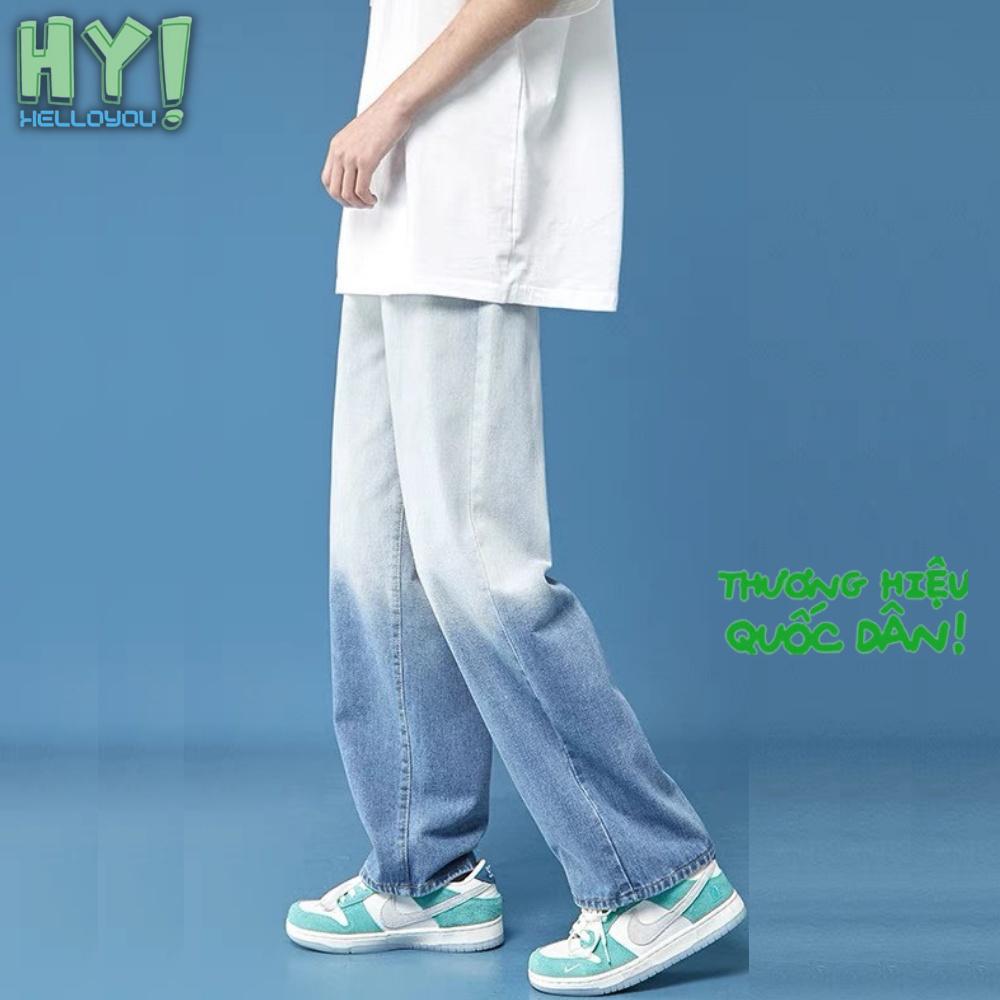 Quần jean nam baggy wash xám đen ống suông rộng SR01 dáng đứng chất bò wash 2 nửa kiểu dáng Hàn Quốc 2022