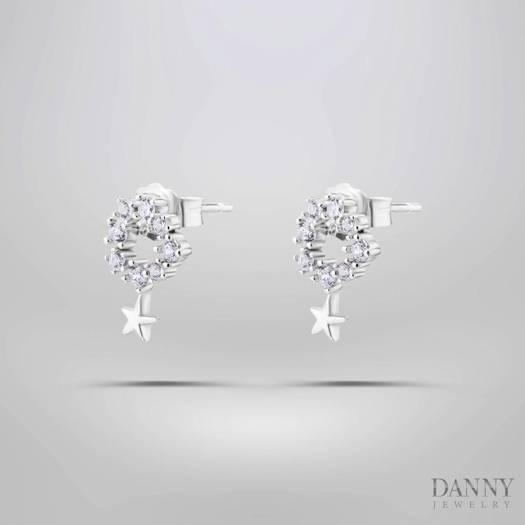 Bông Tai Nữ Danny Jewelry Bạc 925 Xi Rhodium BY353