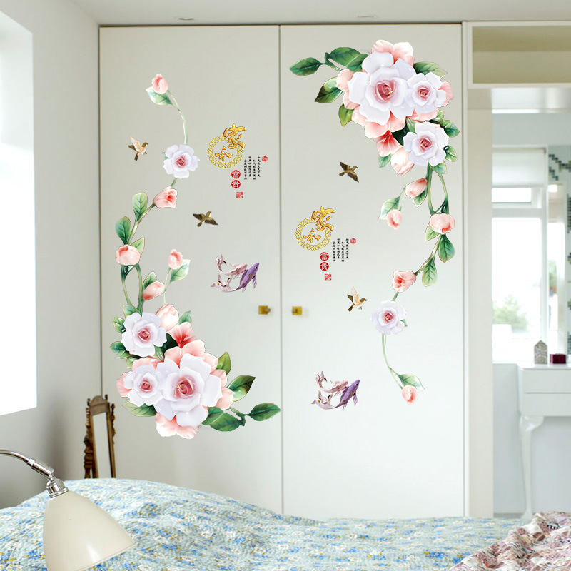 Decal dán tường hoa hồng 3D SK9289 ZooYoo