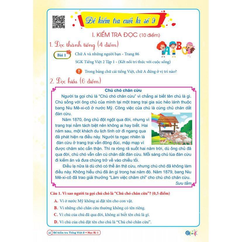 Sách - Đề Kiểm Tra Tiếng Việt 2 - Kết Nối Tri Thức Với Cuộc Sống - Học Kì 1