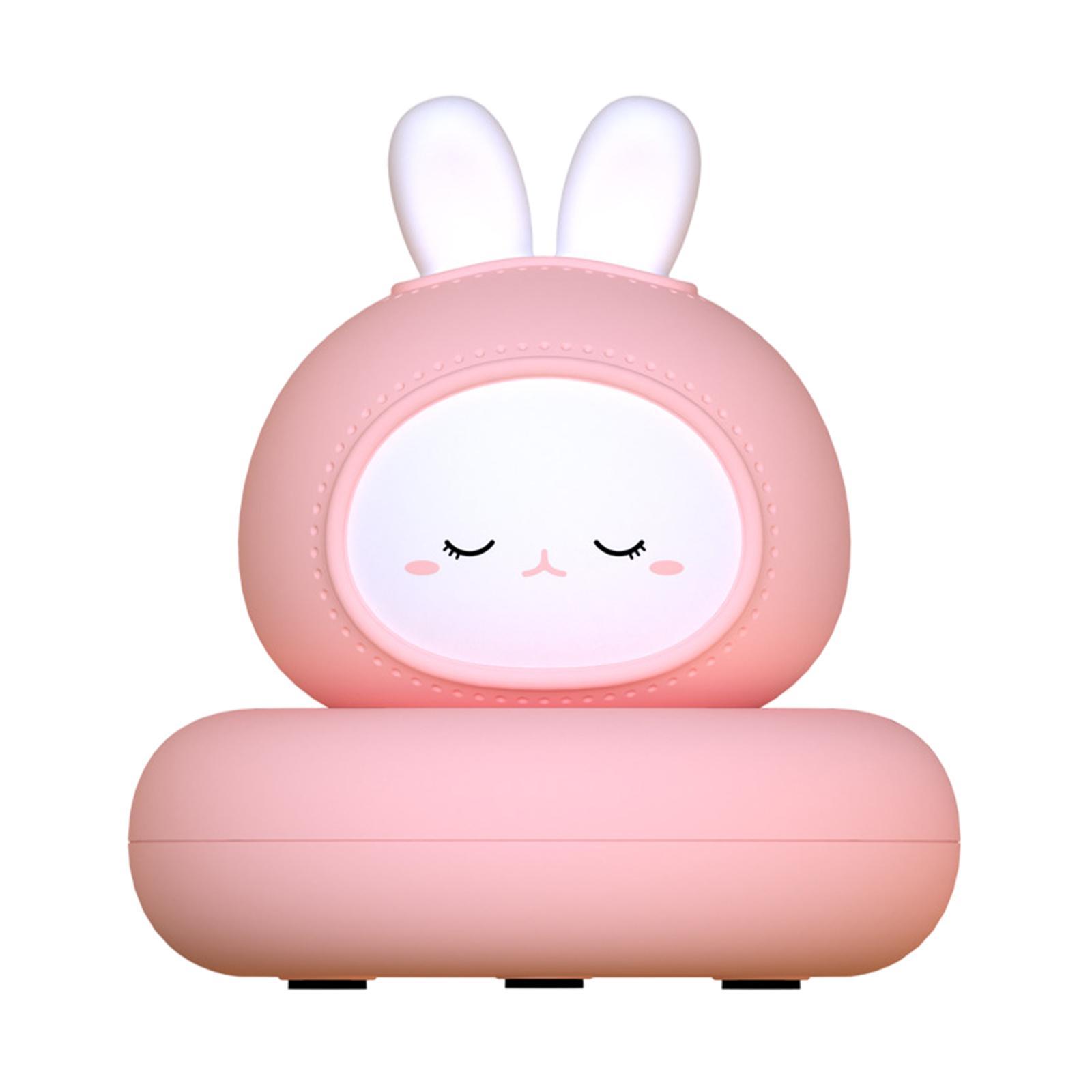 LED Night Lights Rechargeable Cartoon Portable for Bedside Bedrooms Rabbit