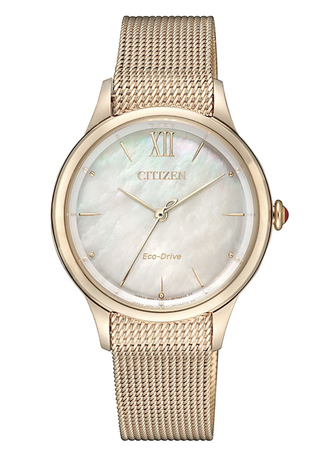 Đồng Hồ Nữ Citizen Eco-Drive Dây Thép Không Gỉ EM0813-86Y - Mặt Xà Cừ (Sapphire)