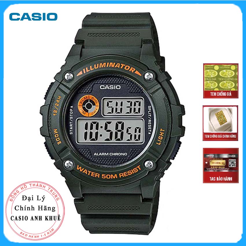 ĐỒNG HỒ NAM CASIO W-216H-3BVDF Chính hãng