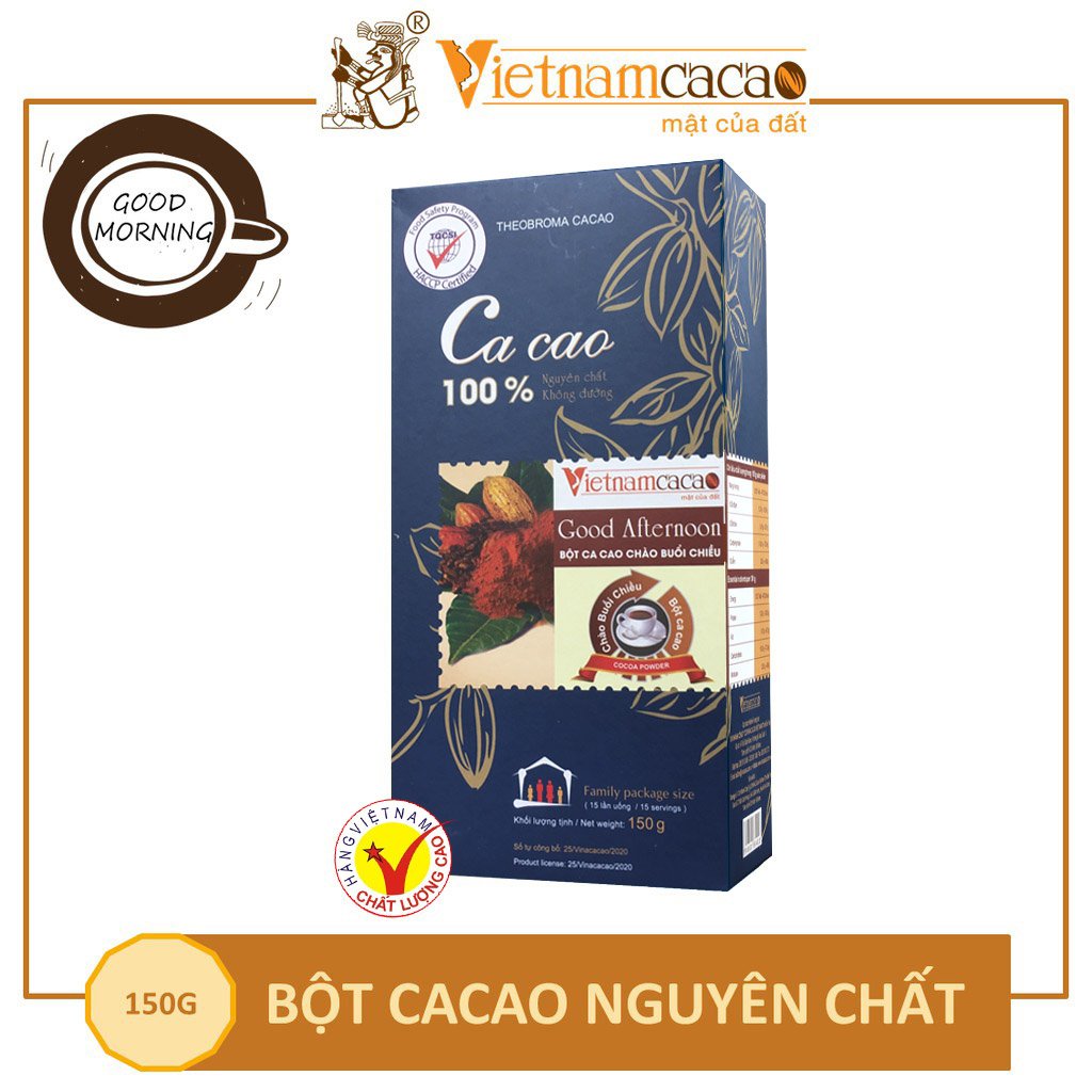 Bột Cacao Nguyên Chất Good Afternoon Vietnamcacao (150g)