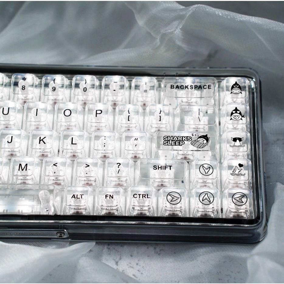 Bàn Phím Cơ 141 Phím Bằng Nhựa ABS Trong Suốt In Hình Phi Hành Gia Tăng Chiều Cao