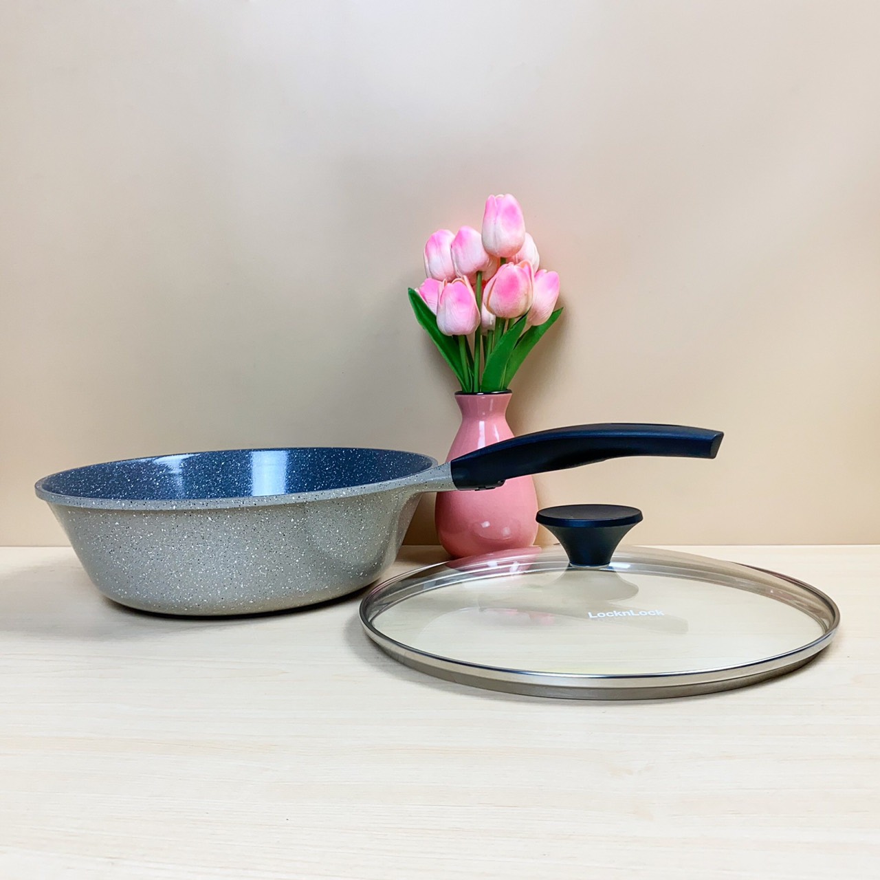 Chảo Sâu Lòng Đáy Phẳng Đá Stone 7 Lớp Cao Cấp 30cm LCA6305D