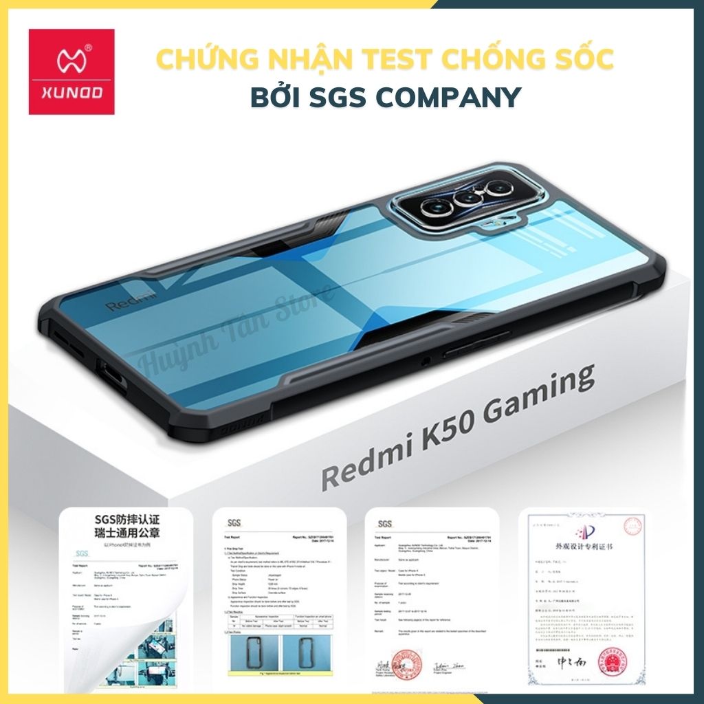 Ốp lưng chống sốc XUNDD cho redmi k50 gaming bảo vệ camera - hàng nhập khẩu
