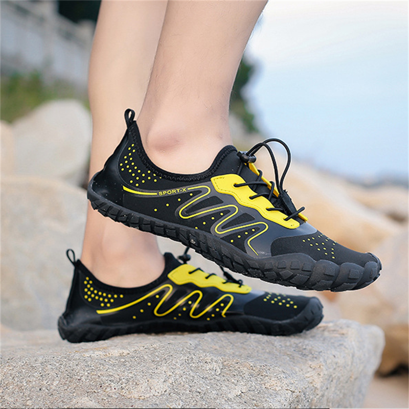 New Five Finger Upstream Shoes Couple Beach Shoes Non-slip Diving Swimming Shoes Speed Interference Water Shoes Barefoot Patch Shoes