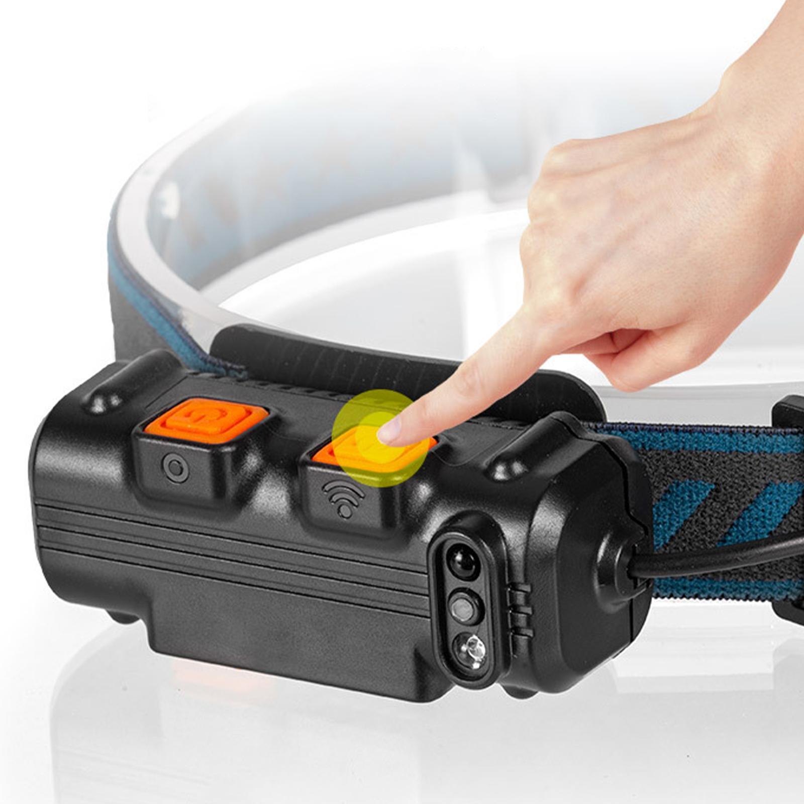 LED Headlamp Headlight with Motion Sensor Waterproof for Jogging Emergency
