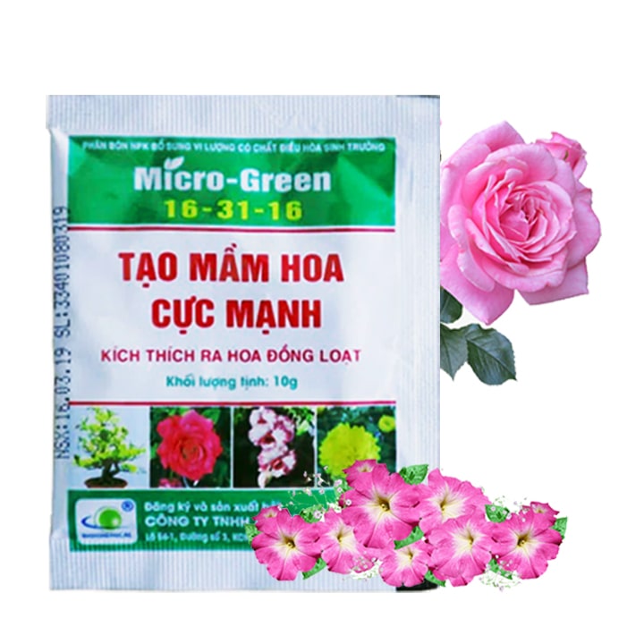 Phân Bón Kích Ra Hoa Cực Mạnh, Nở Đồng Loạt MICRO GREEN 16-31-16 (gói 10gr)