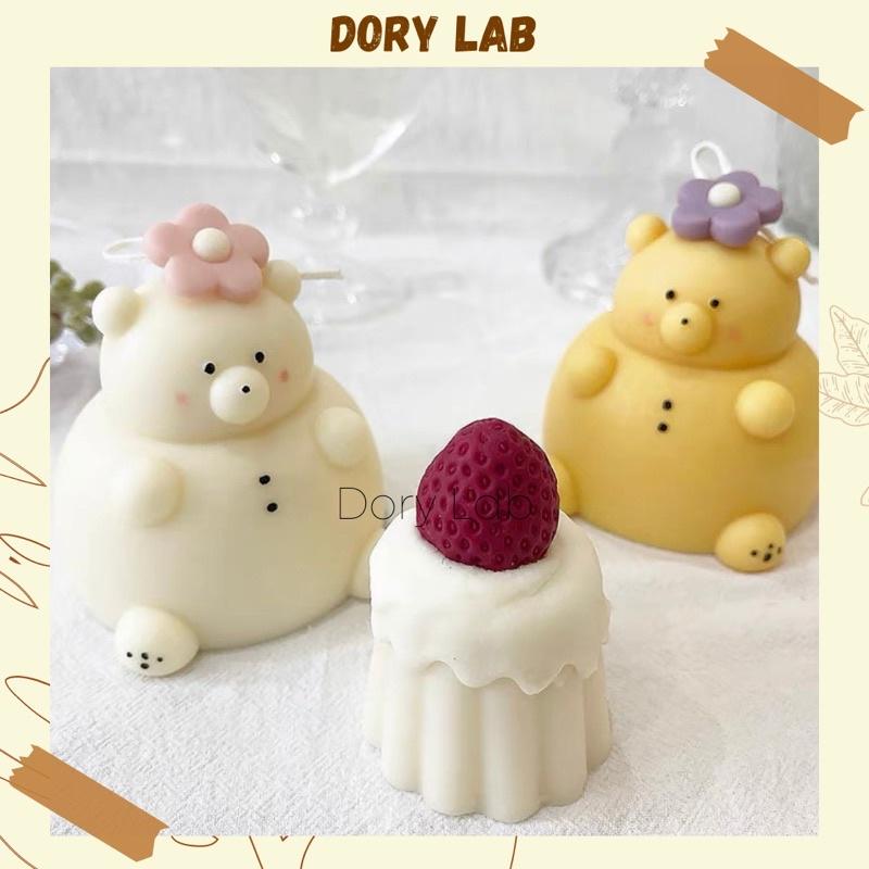 Nến Thơm Chú Gấu Béo Cute Không Khói Handmade, Phụ Kiện Decor, Quà Tặng - Dory Lab