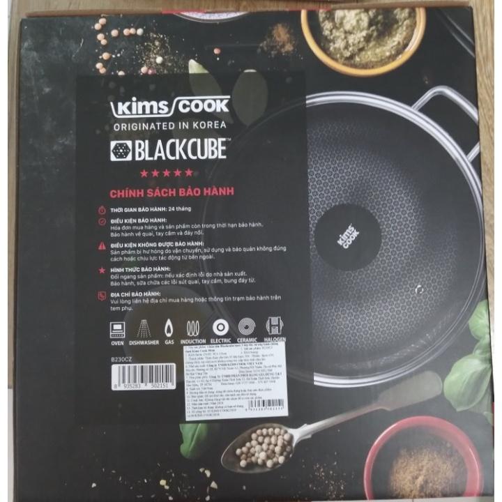 Chảo sâu Blackcube inox 3 lớp đáy từ chống dính KIMS COOK 30cm