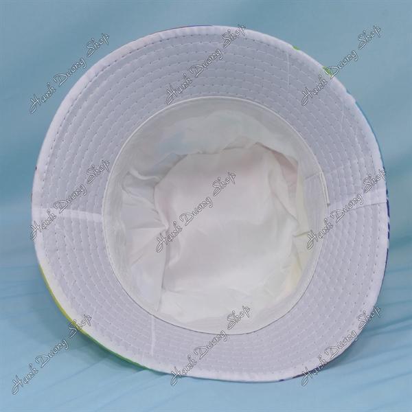 Nón bucket tai bèo mũ đi biển vệt màu loang, vệt mực loang - Màu loang
