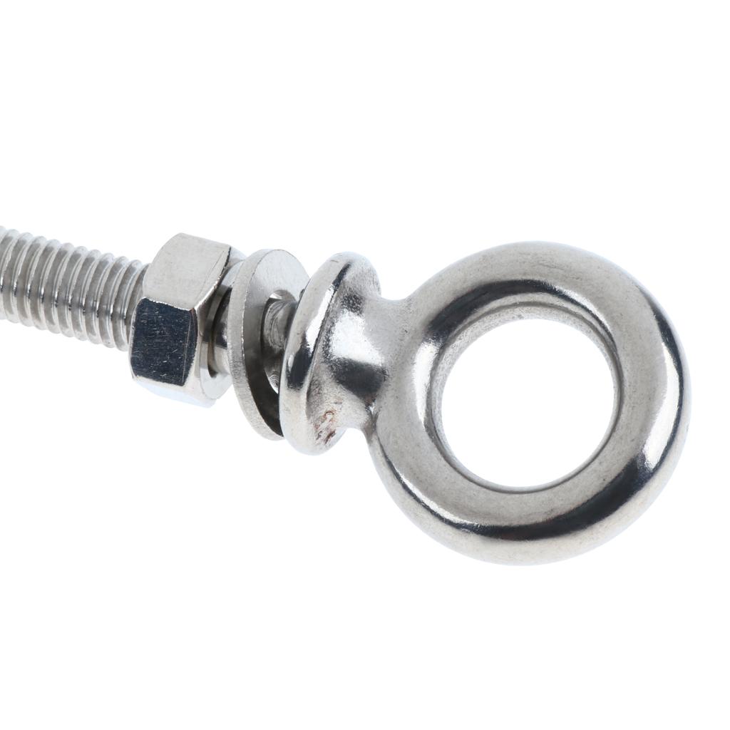 M6 M8 M10 Threaded Lifting Eye Bolt Ring Tie Down Stainless Steel